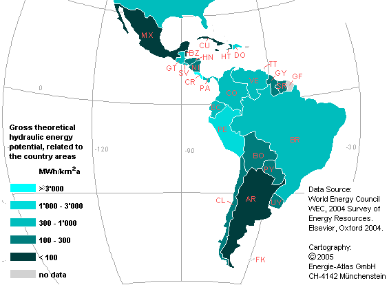 Latin American Hydropower Potential